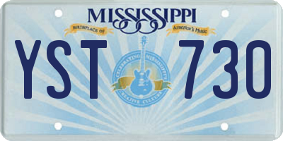 MS license plate YST730
