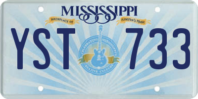 MS license plate YST733