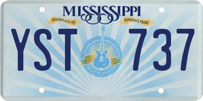 MS license plate YST737