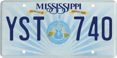 MS license plate YST740