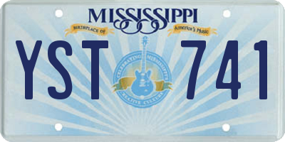 MS license plate YST741