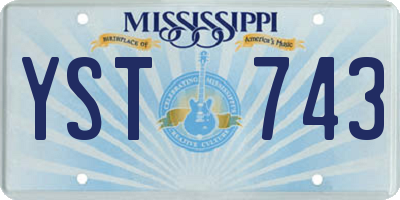 MS license plate YST743