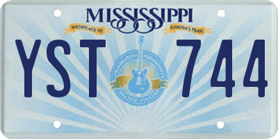 MS license plate YST744