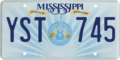 MS license plate YST745