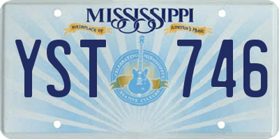 MS license plate YST746