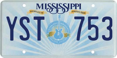 MS license plate YST753