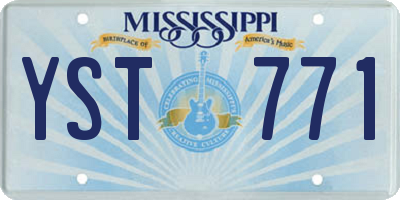 MS license plate YST771