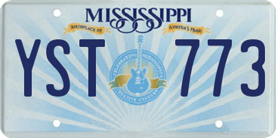 MS license plate YST773