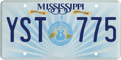 MS license plate YST775