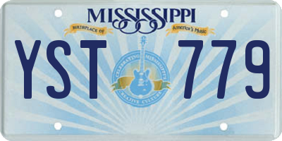 MS license plate YST779