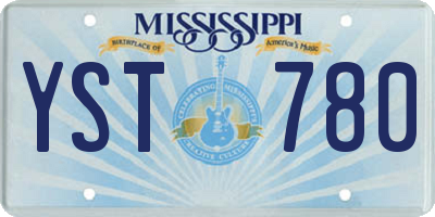 MS license plate YST780