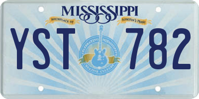 MS license plate YST782