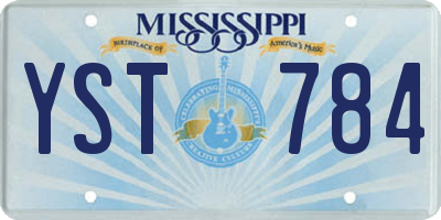 MS license plate YST784