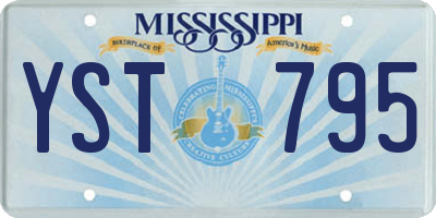 MS license plate YST795
