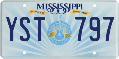 MS license plate YST797