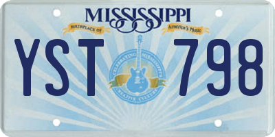MS license plate YST798