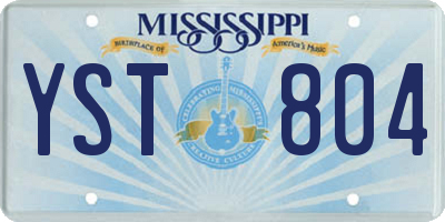 MS license plate YST804