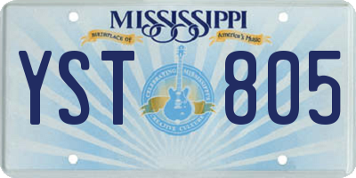 MS license plate YST805