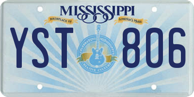 MS license plate YST806