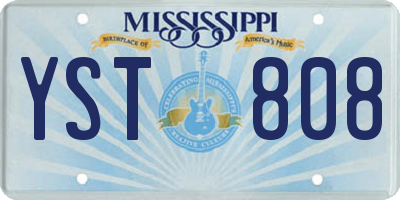MS license plate YST808