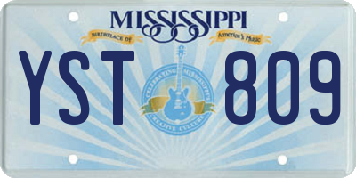 MS license plate YST809