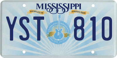 MS license plate YST810