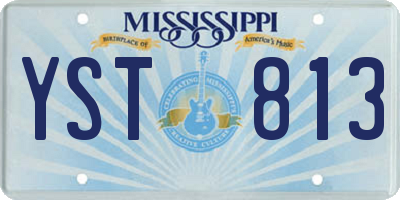 MS license plate YST813