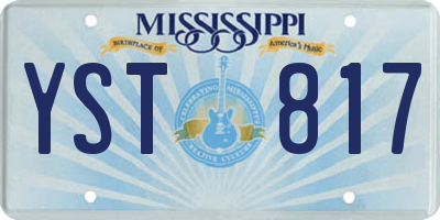 MS license plate YST817