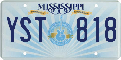 MS license plate YST818