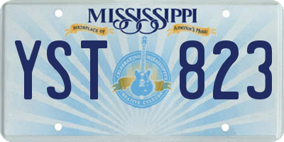 MS license plate YST823