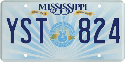 MS license plate YST824