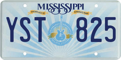 MS license plate YST825