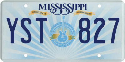 MS license plate YST827