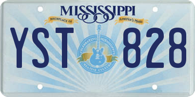 MS license plate YST828