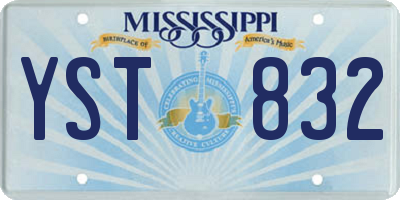 MS license plate YST832