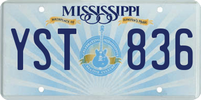 MS license plate YST836