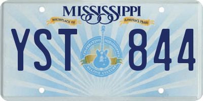 MS license plate YST844