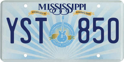 MS license plate YST850
