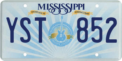 MS license plate YST852