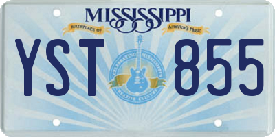 MS license plate YST855