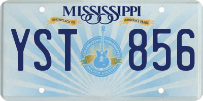 MS license plate YST856
