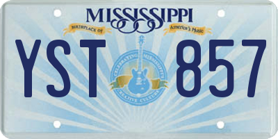 MS license plate YST857