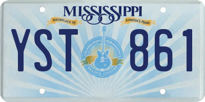 MS license plate YST861