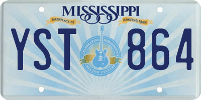 MS license plate YST864