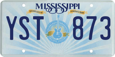 MS license plate YST873