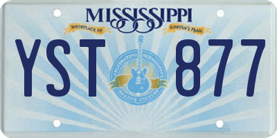 MS license plate YST877