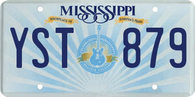 MS license plate YST879