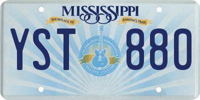MS license plate YST880