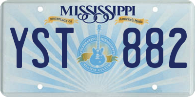 MS license plate YST882