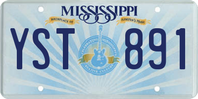 MS license plate YST891